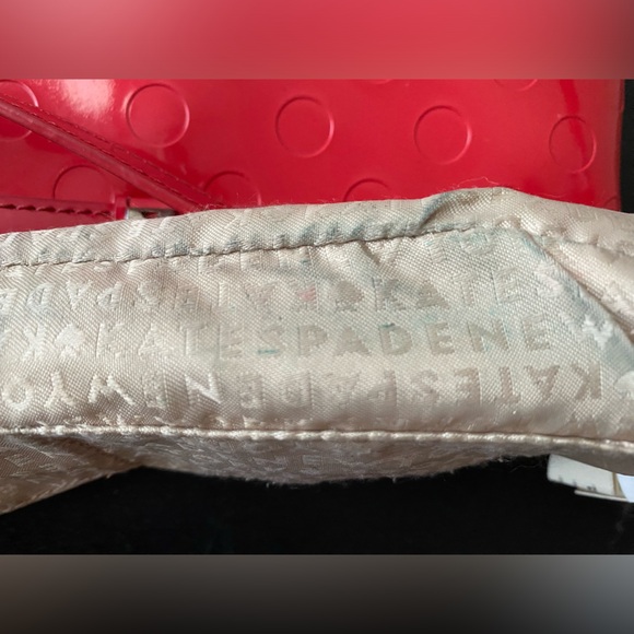 Kate Spade Red Patent Shoulder Bag / Crossbody • Used • Small Bow Detail - Picture 9 of 13